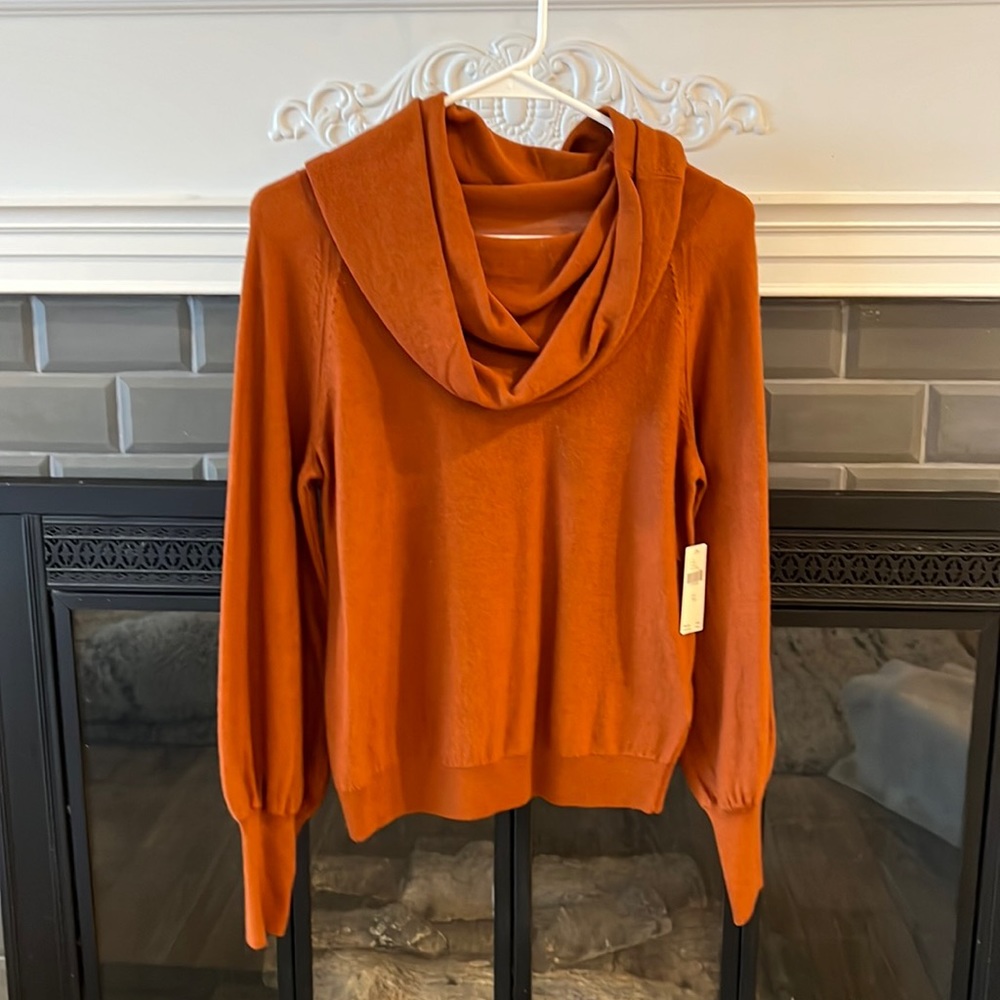 Orange cowel neck sweater
